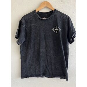 Cerveza Modelo Beer Print Top Unisex Medium Black Acid Wash Aztec